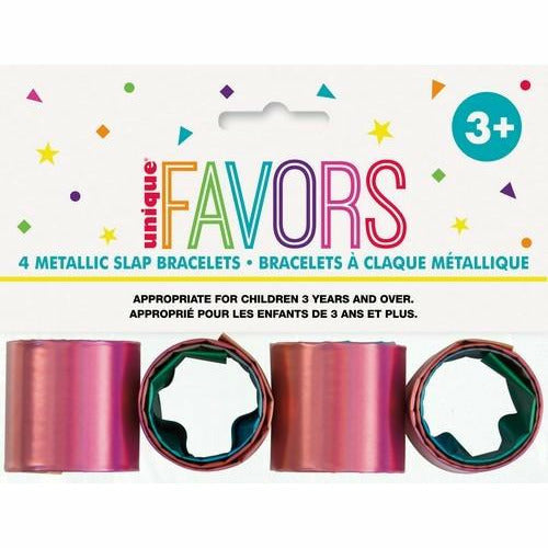 4 Rainbow Slap Bracelets - product image