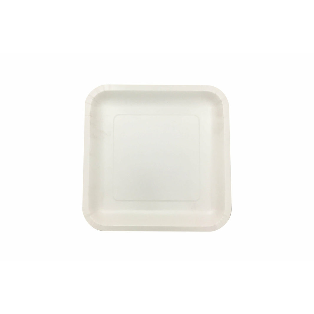 230mm FSC Square White Paper Plate Pk15