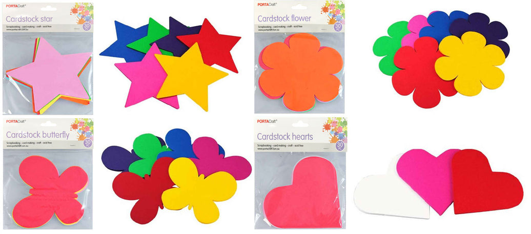 Coloured Cardstock 30pc 4 Assorted paper craft product photo