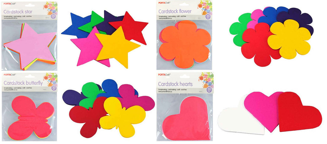 Coloured Cardstock 30pc 4 Assorted paper craft product photo