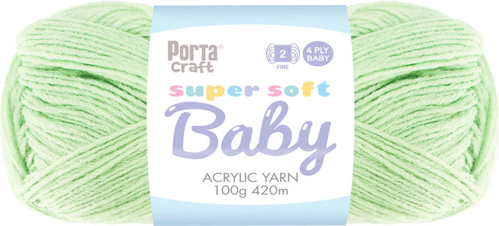 Super Soft Baby Acrylic Yarn 420m 4ply 05 Mint yarn product photo