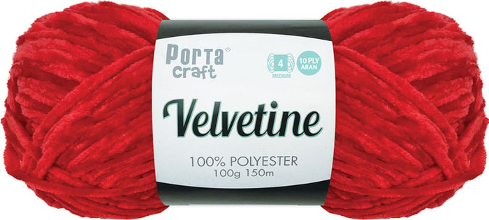 Velvetine Yarn 100g 150m 14 Red yarn product photo
