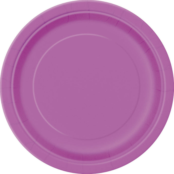 Pretty Purple Paper Plates - 8 Pack - 7in - product image