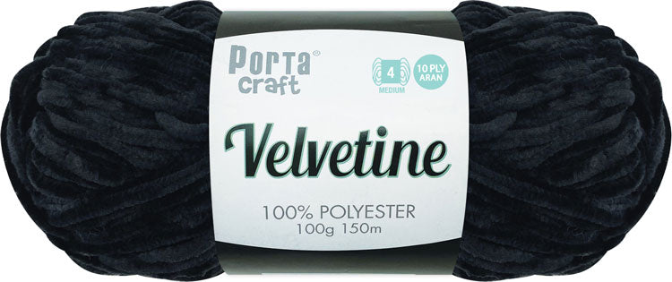 Velvetine Yarn 100g 150m 03 Black yarn product photo