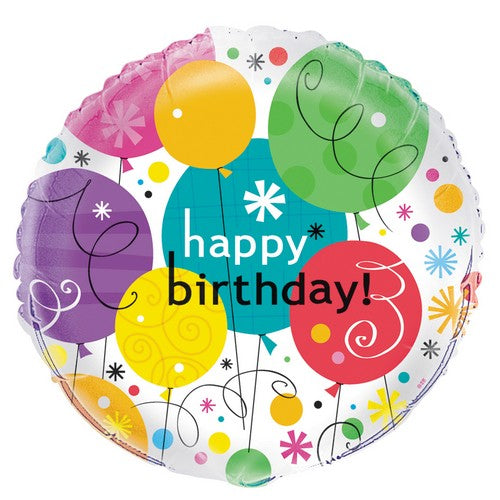 Foil Balloon Breezy Bday 18in