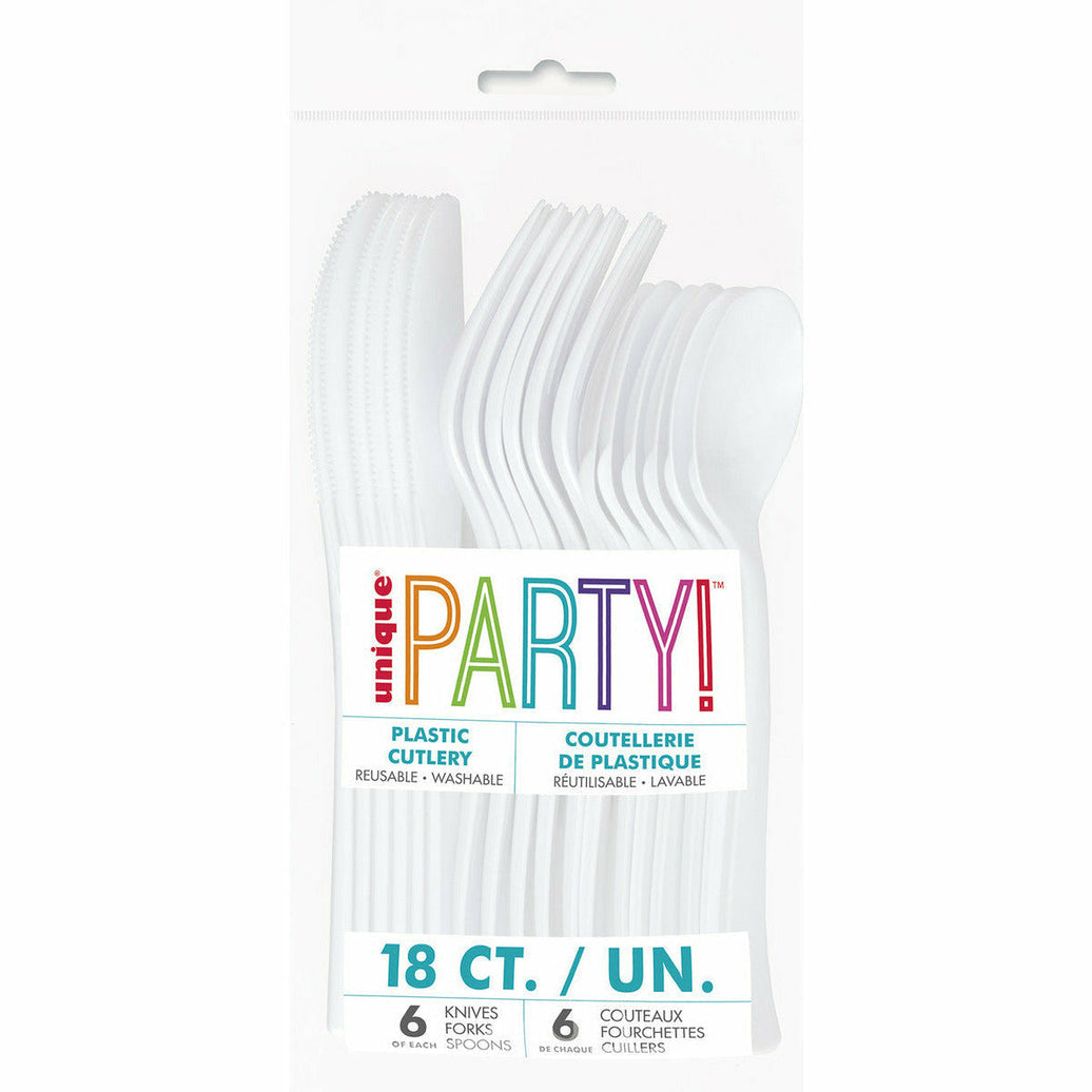 White 18 Asstd Cutlery