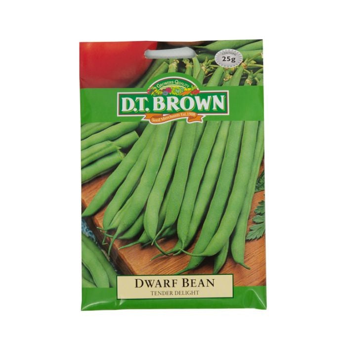 DT Brown Dwarf Bean Tender Delight vegetable seed packet