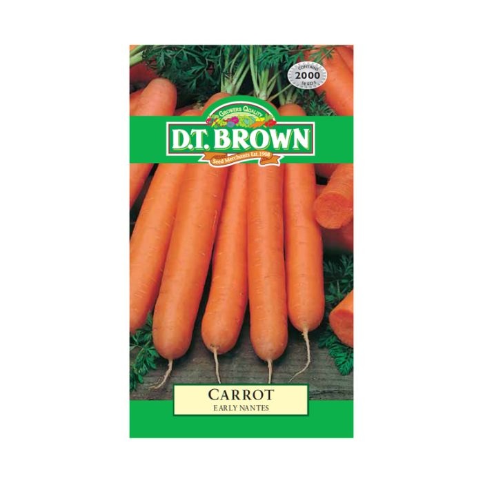 DT Brown Carrot Early Nantes vegetable seed packet