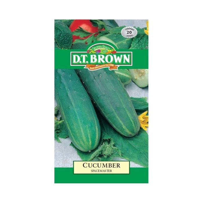 DT Brown Cucumber Spacemaster vegetable seed packet