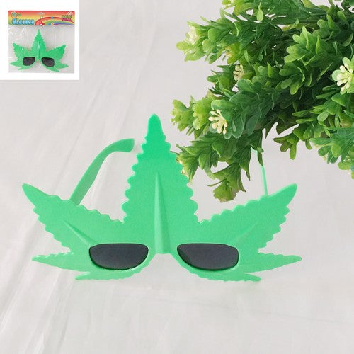 Novelty Marijuana Leaf Glasses - product image