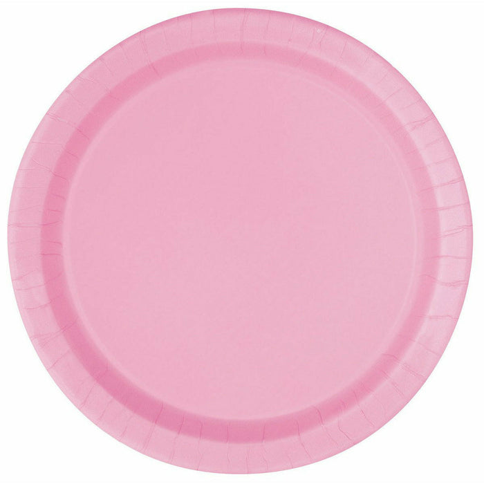 Lovely Pink Paper Plates - 8 Pack - 9in - product image