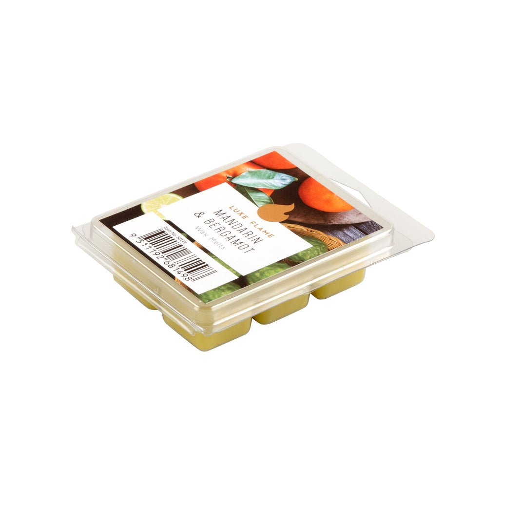Mandarin & Bergamot Scented Wax Melts – 6 Blocks, 7.5 x 11 x 2.5cm