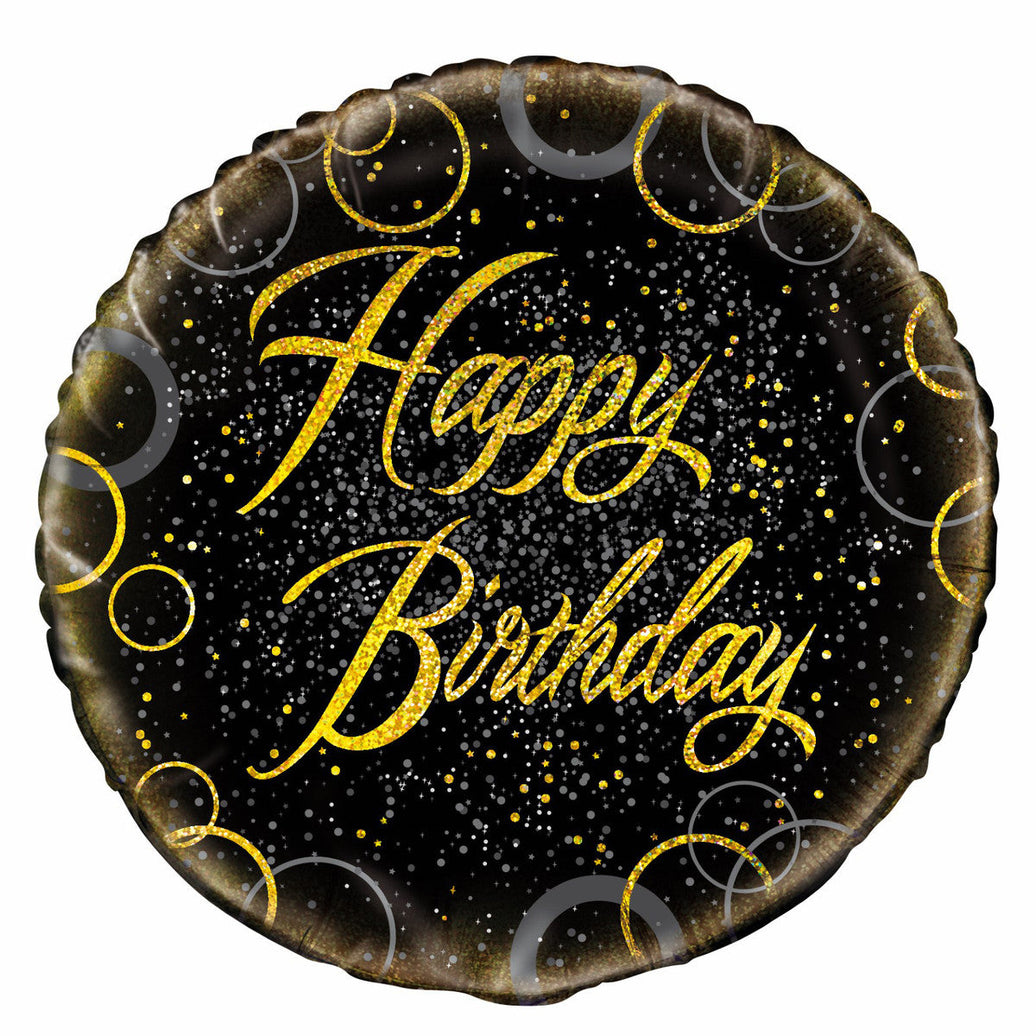Blk & Gold Hb 18" Foil Psm Pkg