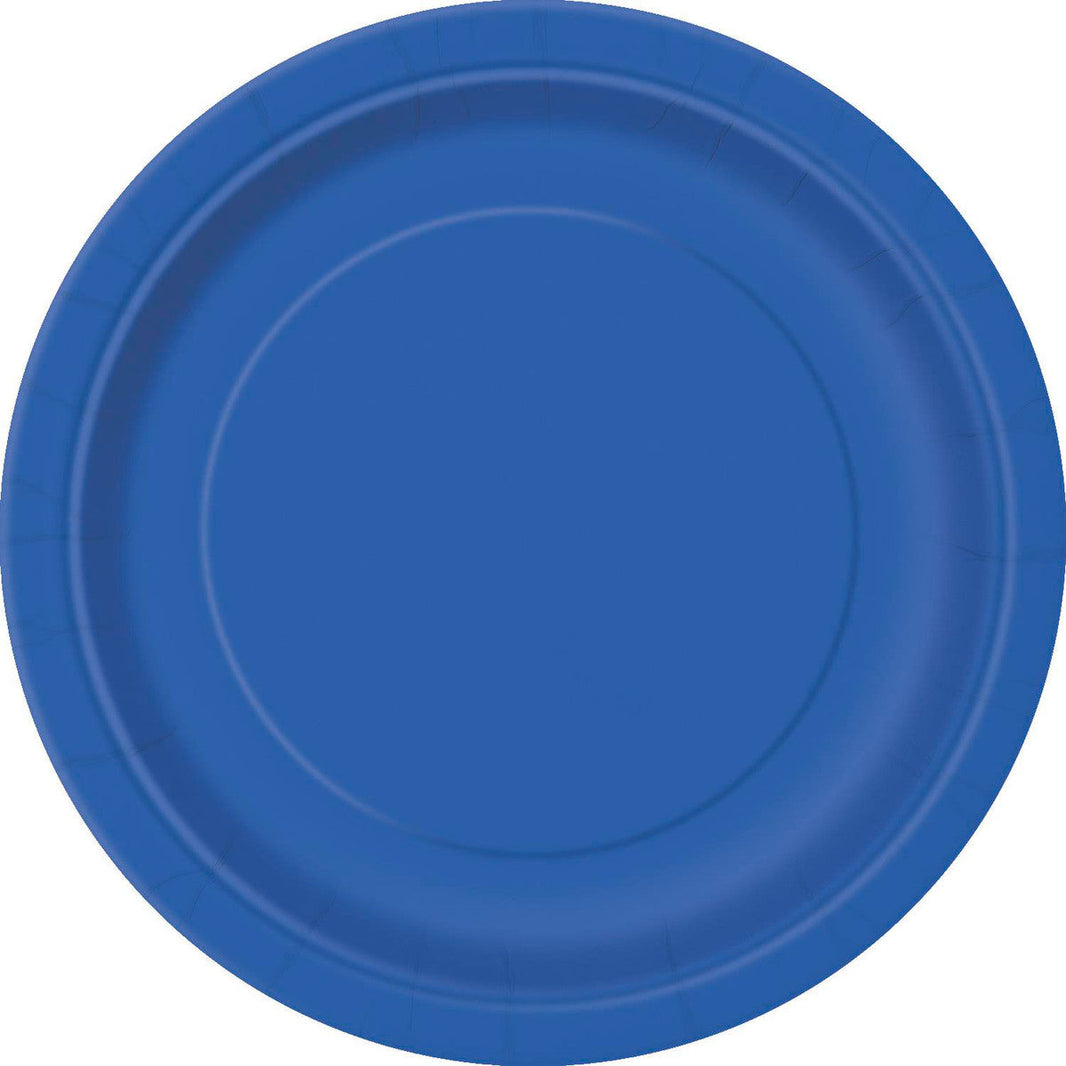 Royal Blue 8 X 7" Paper Plates - Pf