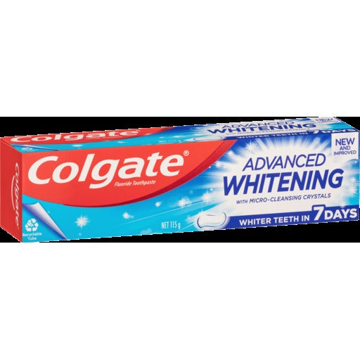 Colgate 115G Toothpaste Advanced Whitening With Micro Cleansing Crystals