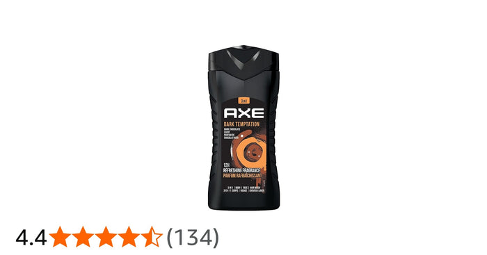 Axe 3-in-1 Body, Face & Hair Wash Dark Temptation Dark Chocolate Scent 1L