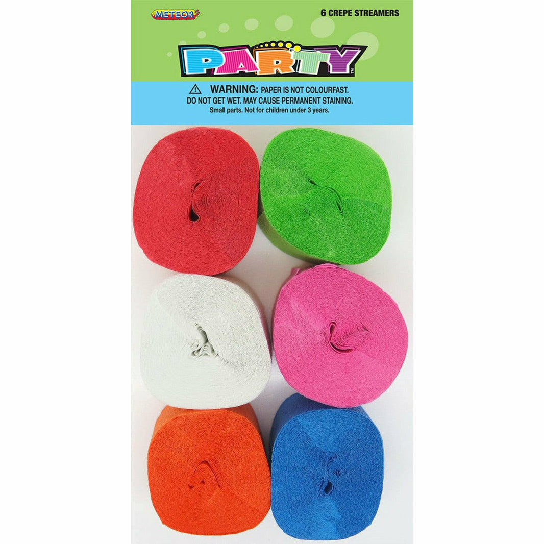 Crepe Streamers - Assorted Colours - product image