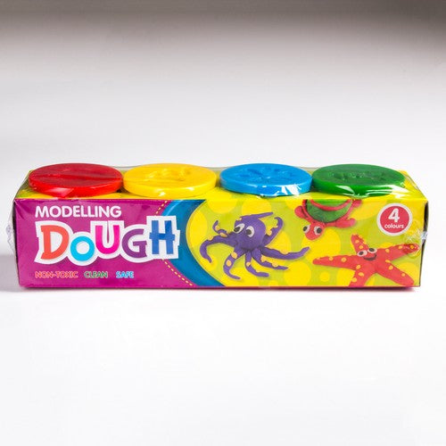 Toys Dough Modelling 4 Pack 4 Colours 53gr Each - Art & Craft product at Price Busters Variety