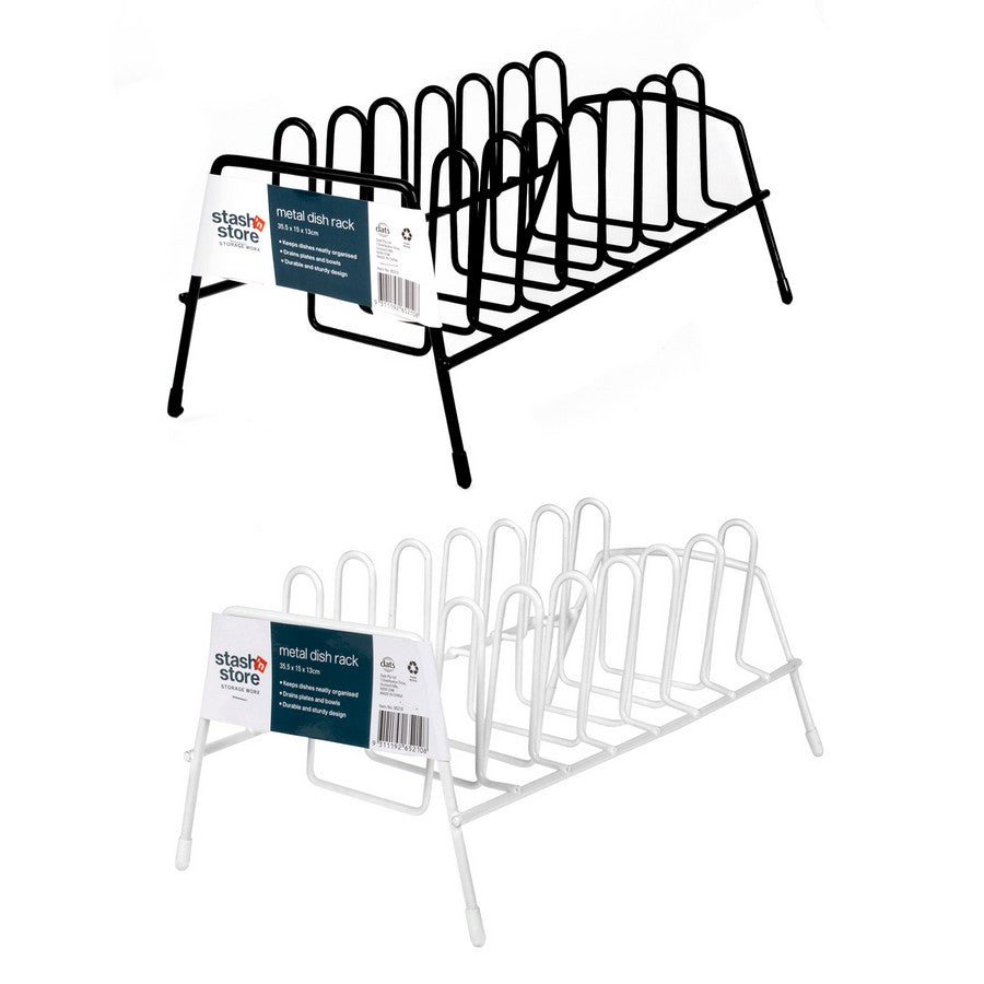 Dish Rack Metal 35.5x15x13cm 2 Assorted Colours - Kitchen product at Price Busters Variety