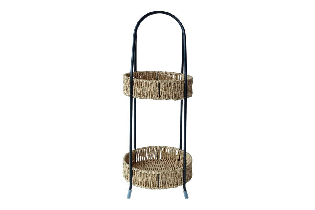 2 Tier Paper/Metal Basket Holder – 58cm