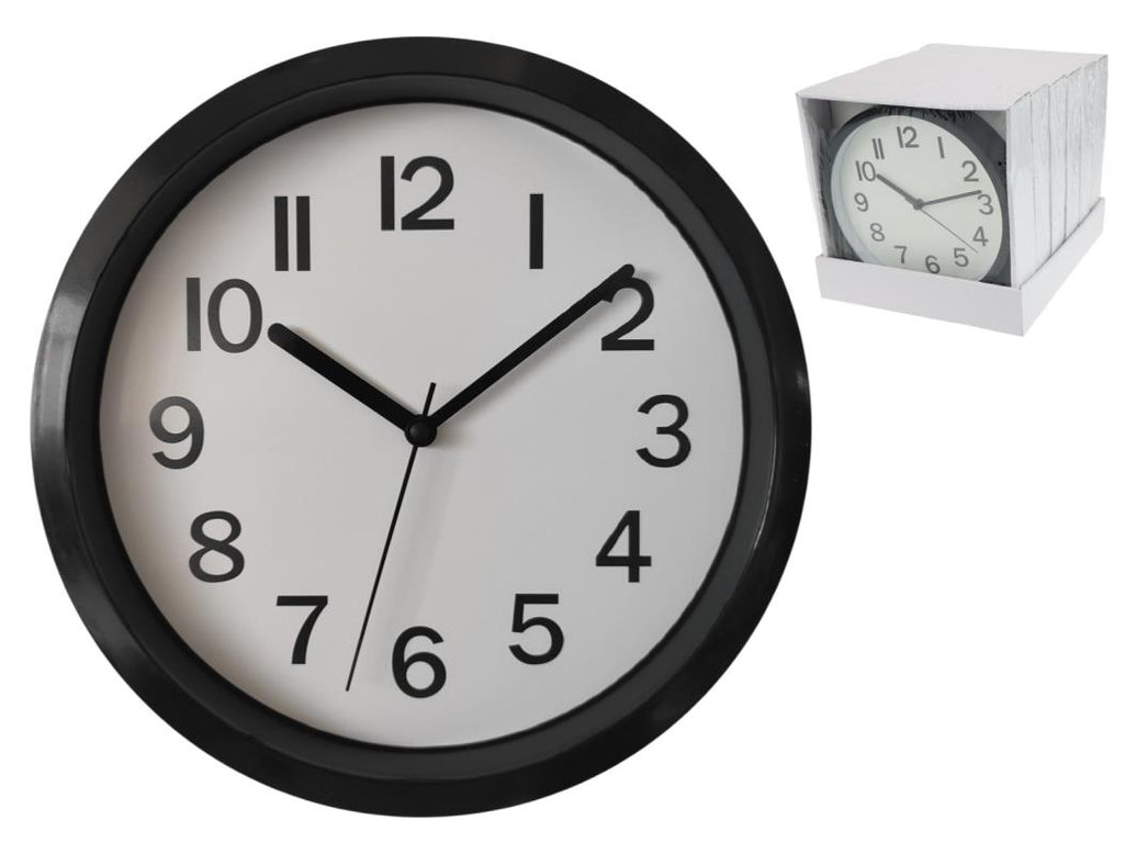 Small Black Numerical Clock – 22cm