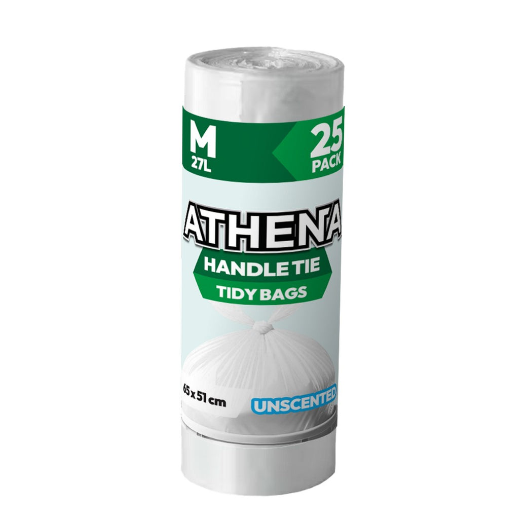 Garbage Bag White M 27L Pack 25 product photo - Price Busters Variety