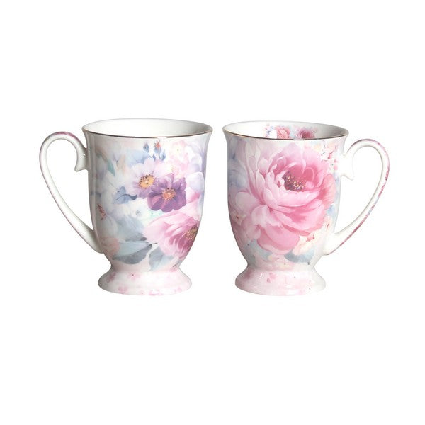 Peony floral design on a 405 mL mug