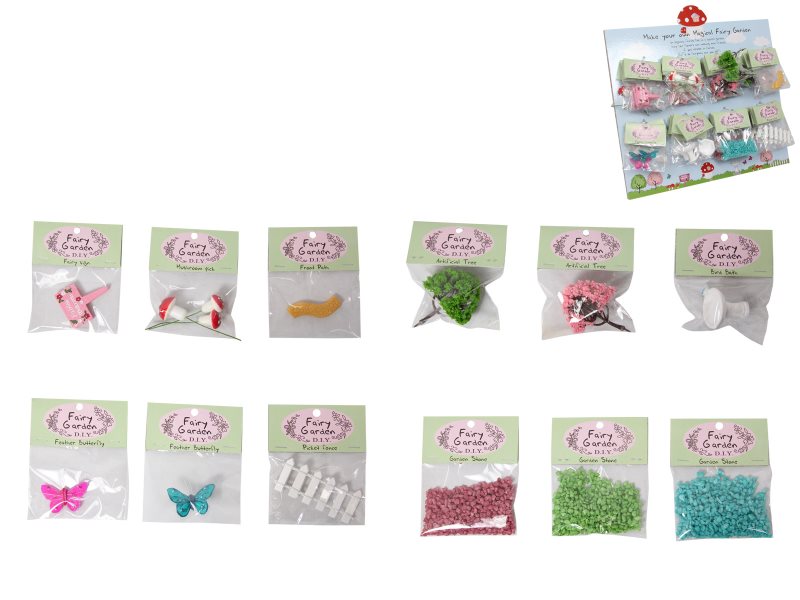 Fairy Garden Ornaments 8 Assorted 48=Display