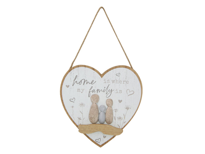 Heart Shape Family Hanging Plq – 18cm