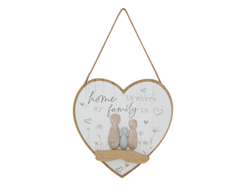 Heart Shape Family Hanging Plq – 18cm