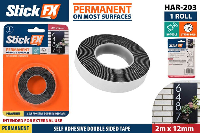 1 Roll Self Adhesive Exterior Tape - 12 mm × 2 m