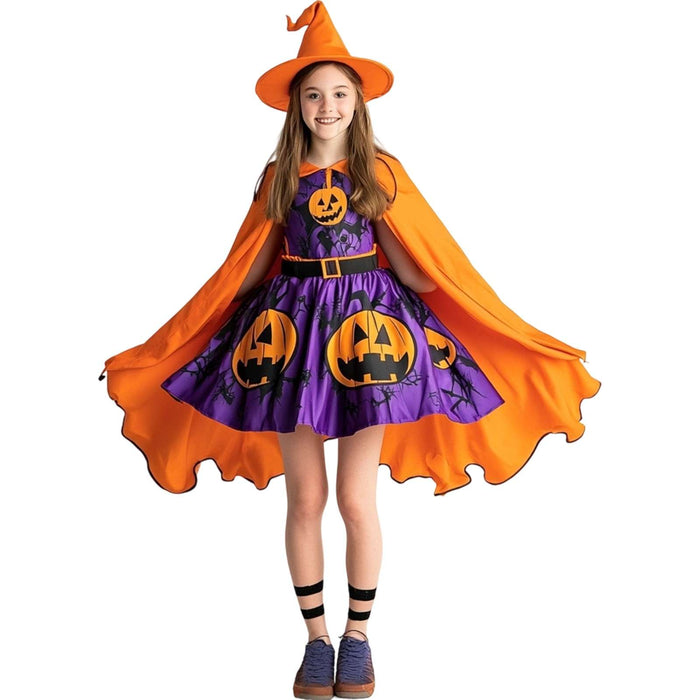 Kids' Pumpkin Witch Halloween Costume