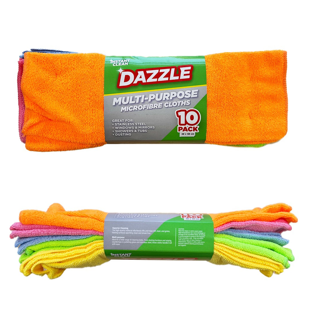 Wipes Microfibre Pack 10 38 x 38cm product photo - Price Busters Variety