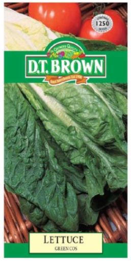 DT Brown Lettuce Green Cos vegetable seed packet