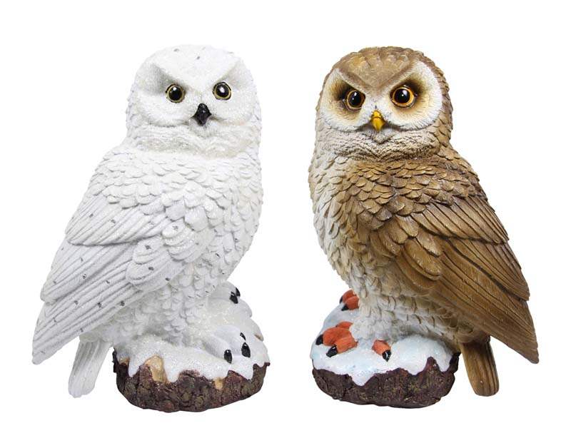 Realistic Owl on Base 2 Assorted – 26cm