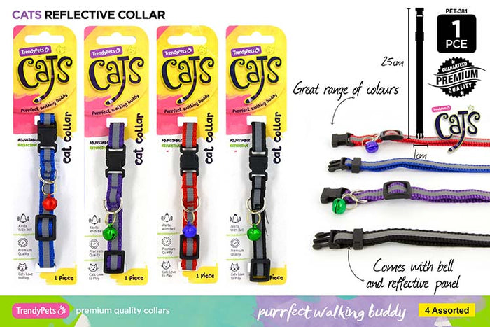 1 Piece Reflect Pet Collar Adjust with Bell 4