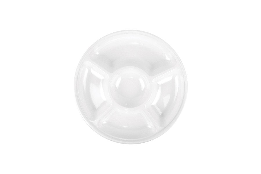White Round Divider Dish - 345mm - 2 Pack