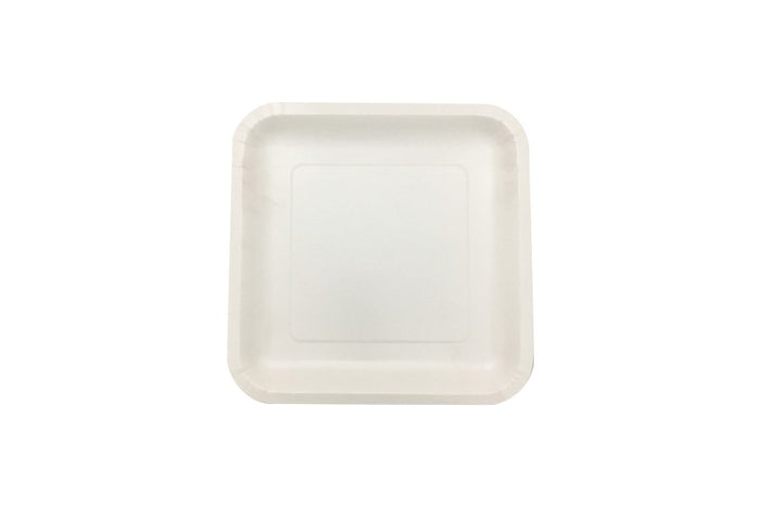 FSC Square White Paper Plate - 180mm - 15 Pack