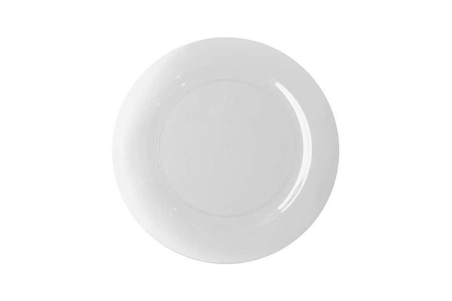 Reusable Dinner Plate White - 230mm - 12 Pack