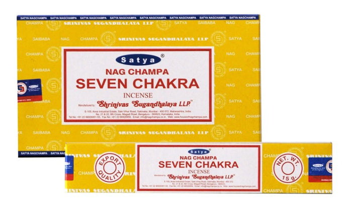 Satya Seven Chakra Incense – 15grams