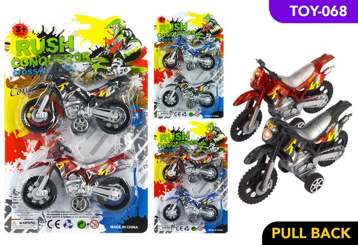 2 Piece Pull Back Bikes - 12 cm