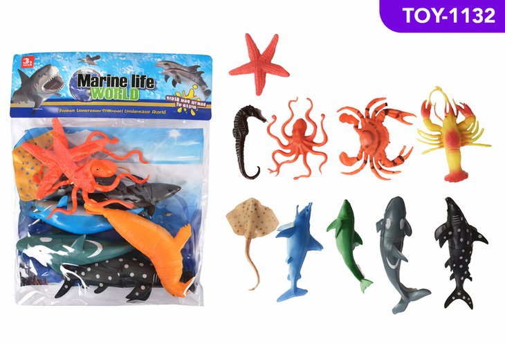 8 Piece Marine File World Assorted. Animals