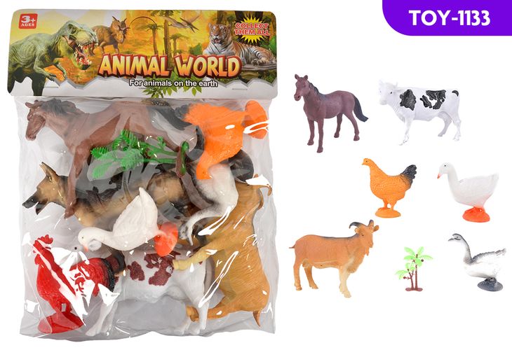 9 Piece Farm World Assorted. Animals