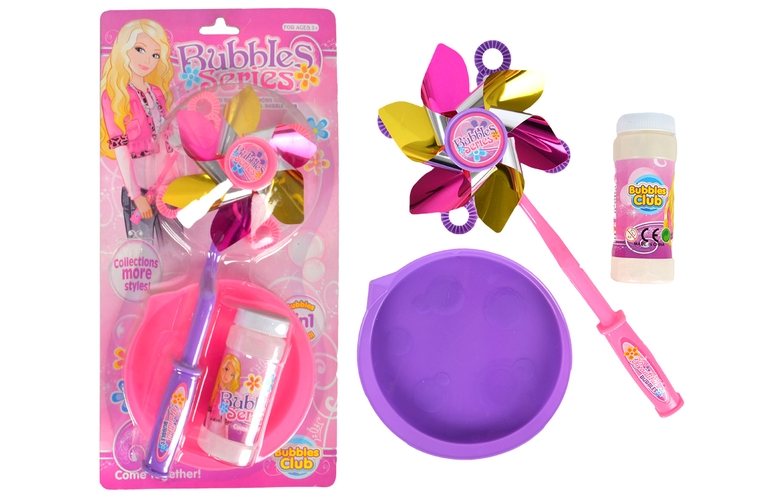 2 Piece Bubble Windmill Set Bubbles - 100 ml