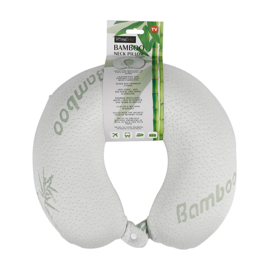 Bamboo Travel Neck Pillow product photo - Price Busters Variety