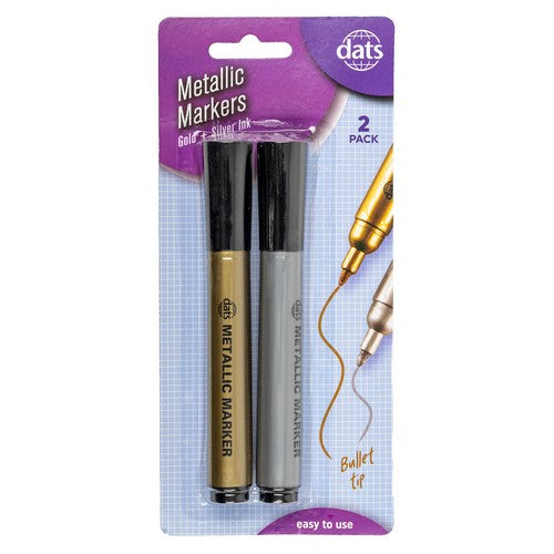 Marker Metallic 2 Pack Mixed Gold Silver Ink - Stationery product at Price Busters Variety