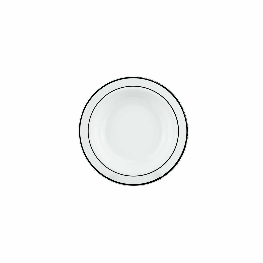 Deluxe Bowl Silver Rim 19cm 6pk