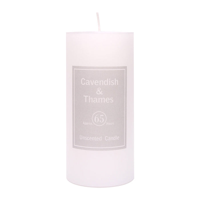 Unscented White Pillar Candle - 7 x 15cm - product image