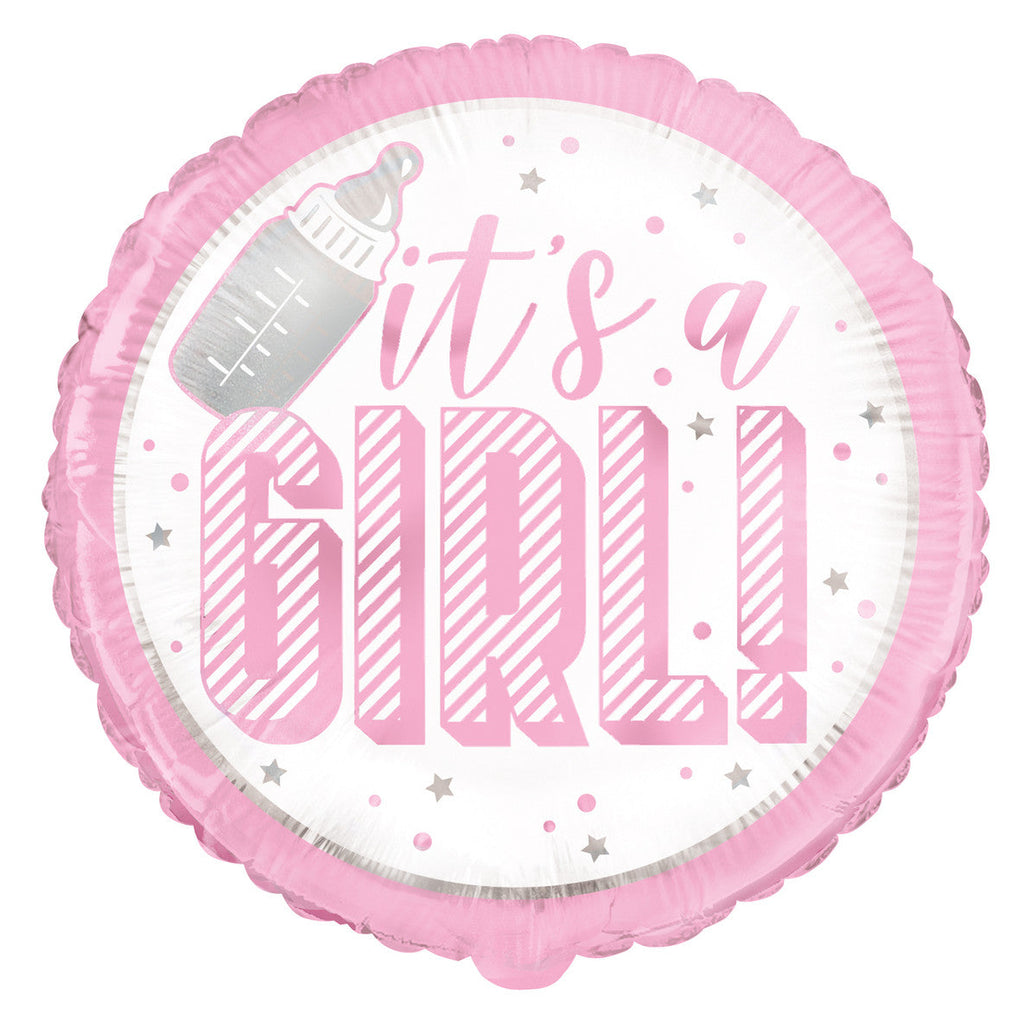 It'S A Girl Pink 18" Foil Bln Pkg