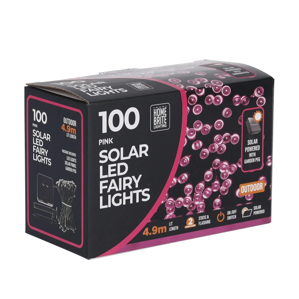 Solar Light 100Pc Pink